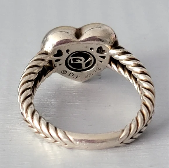 David Yurman Two-Tone Cable Heart Ring